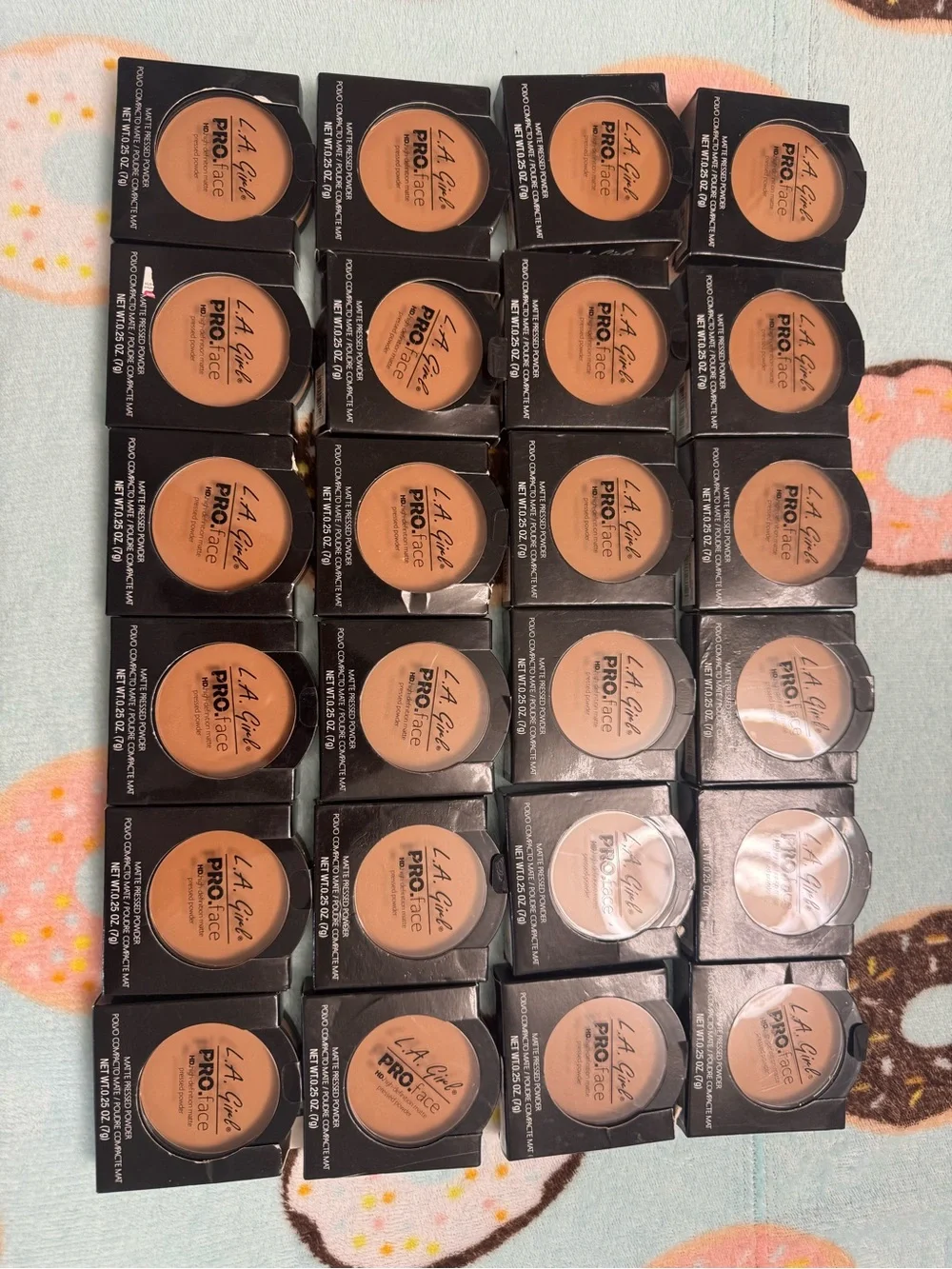 L.A. Girl Pro Face HD Matte Pressed Powder – Warm Caramel – New ( 24 in total